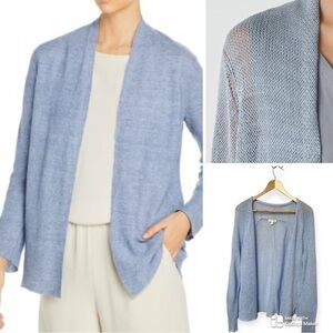 Eileen Fisher organic linen open cardigan